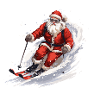 Santa Claus Ski Skiing