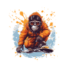 Monkey Snowboard
