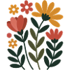 Boho Blumen – Blühende Harmonie