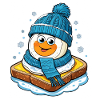 Winter Snowman on Toast
