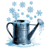 Eisblau Gießkanne