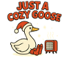 Christmas Just A Cozy Goose Santa