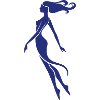 Mermaid stylized human silhouette