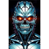Cyber Skull Neon Steel