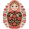 Matryoshka Floral Folk Art