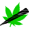 Neon Cannabis Leaf Graphic