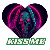 Kiss Me Neon Skeleton