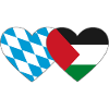 Bavière, Palestine, Drapeau, Coeur