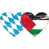 Bavière, Palestine, Drapeau, Coeur