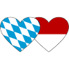 Bayern Monaco Flag Heart
