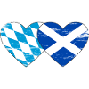 Bavière, Ecosse, drapeau, coeur utilisé