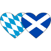 Bavière, Écosse, Drapeau, Coeur