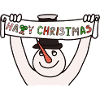 Snowman full of Christmas anticipation