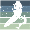 Silhouette Wingfoiler with Surfboard
