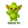 Green Pu Creature Mascot