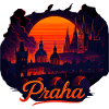 Praha Abendlicht Skyline Abendrot Geschenk
