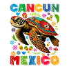 Bunte Schildkröte Cancun Mexiko