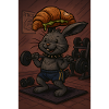 Power bunny with croissant