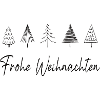 Merry Christmas Line Trees