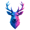 Christmas Reindeer Low Poly