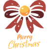Merry Christmas Cartoon Bow