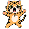 Roaring Tiger Kawaii Kids Hoodie