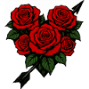 Roses heart love