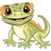Funny smiling gecko