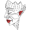 Red lips, silent rage