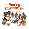 Cute Australian Shepherd Christmas Design