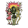 Trio de zombies d’horreur