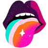 Prismatic Rainbow Tongue Lips
