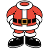 Large Santa silhouette in red