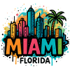 Miami Skyline Graffiti