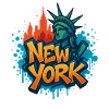 New York Graffiti Skyline