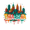 Philly Graffiti Skyline