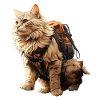 Adventure Cat with Backpack