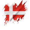 Drapeau du Danemark, style déchiré