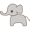 Gentle Grey Elephant Sketch