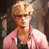Pastel portrait in surfer look