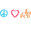Frieden Liebe Pferde