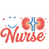 Dialysis nurse motif with kidney