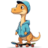 Dino Skater Hoodie Design