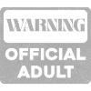 Warning Print Official Adult