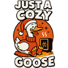 Christmas Just A Cozy Goose Santa