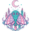 Pastel Kawaii Gothic Moth