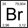 Bromine Br Element Block Design