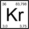 Symbole Krypton Kr Imprimé