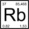 Rubidium Symbol Typografie Design
