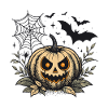 Evil Halloween Pumpkin